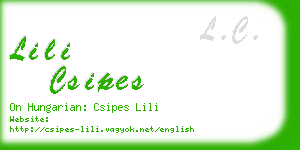 lili csipes business card